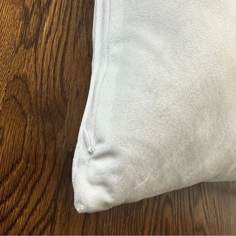 Elegant Ivory Velour Throw Pillow